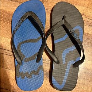 Fox Blue and Black Flip-Flops